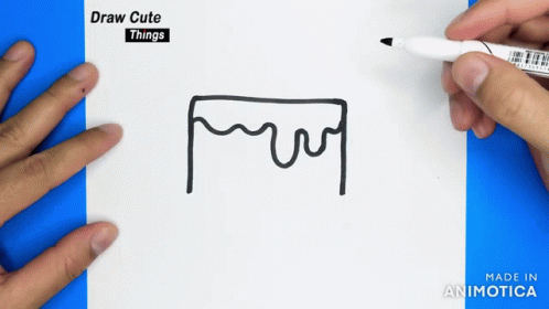 Unfinished Sketch Of A Cake GIF