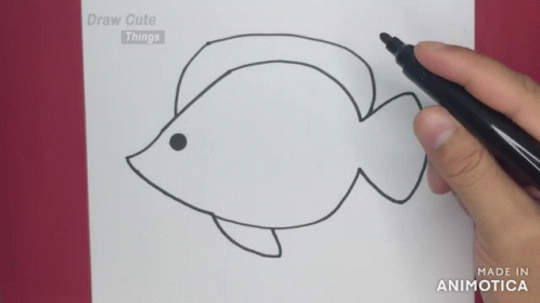 Unfinished Sketch Of A Fish GIF