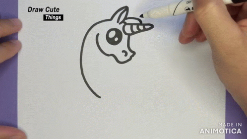 Unfinished Sketch Of A Unicorn GIF