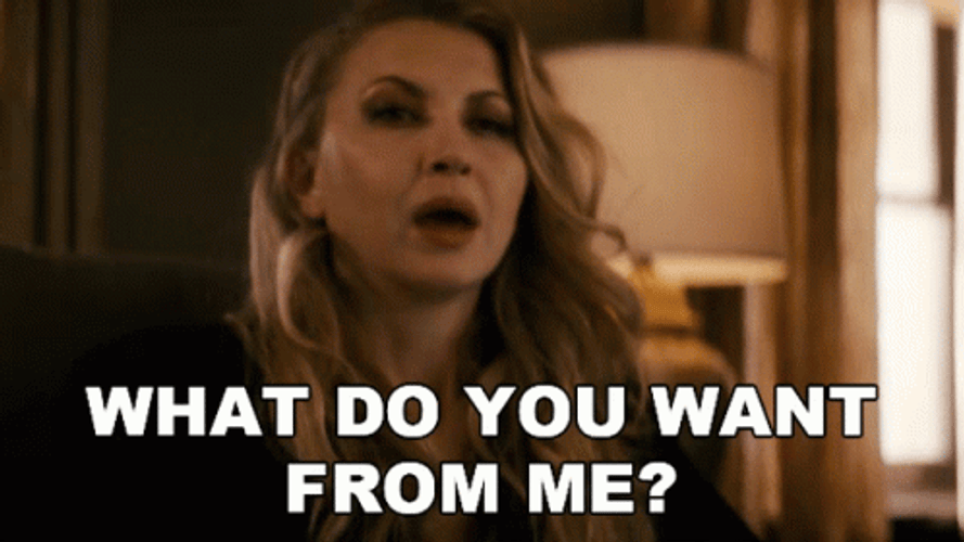 Unhappy Lady What Do You Want GIF