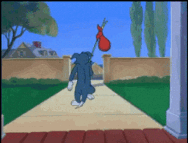Unhappy Tom Walking Away GIF
