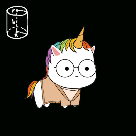 Unicorn Animation Calculating GIF