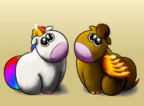 Unicorn Batting Eyes GIF