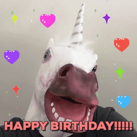Unicorn Birthday Meme GIF