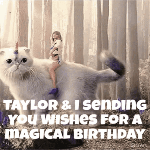 Unicorn Cat Birthday Meme GIF