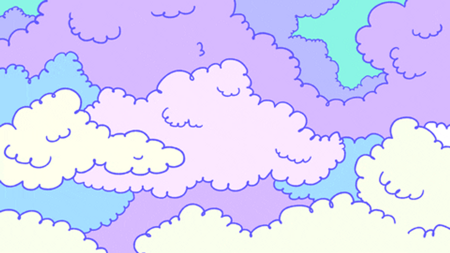 Unicorn Cloud Background GIF