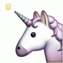 Unicorn Emoji with Rainbow and Star