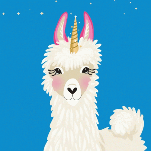 Unicorn Pretty Llama GIF