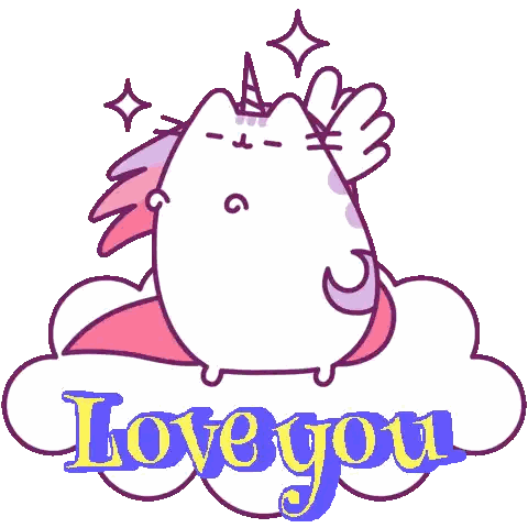 Unicorn Sitting on Cloud Love You