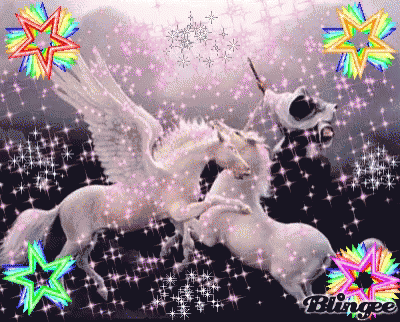 Unicorn with Blingee Text