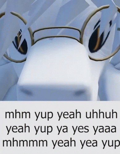 Unicorn With Glasses Saying Mhm Yup Yeah Uh Huh