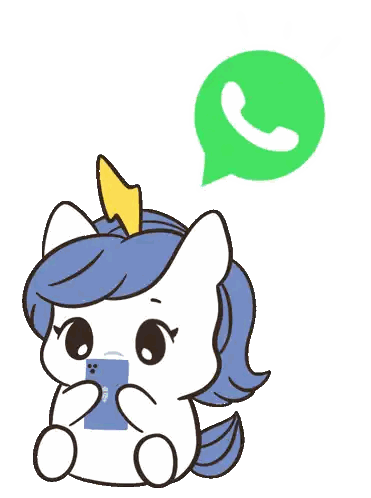 Unicorn With Lightning Bolt Holding Phone