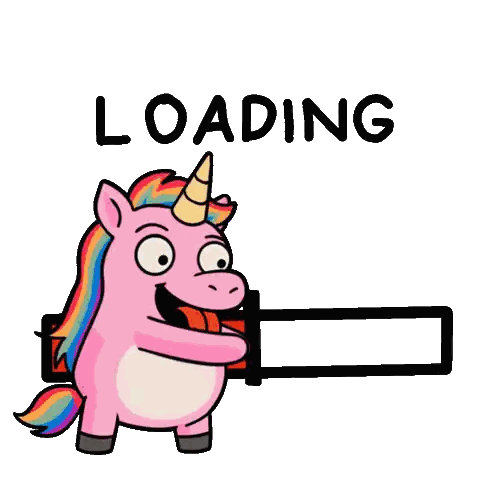 Unicorn with Loading Bar