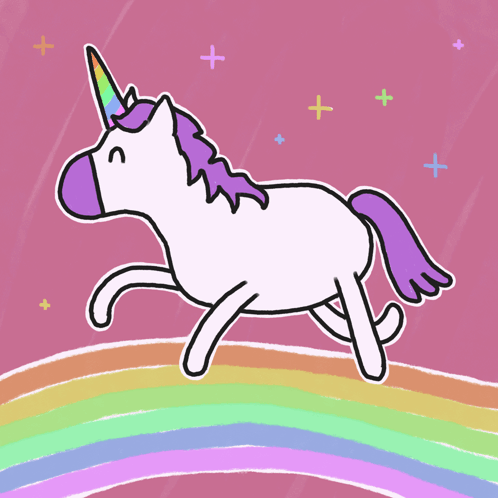 Unicorn with Rainbow