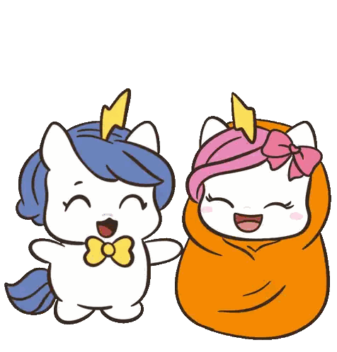 Unicorns Hugging and Kissing