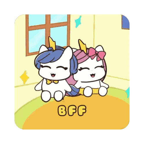 Unicorns Sitting Together BFF