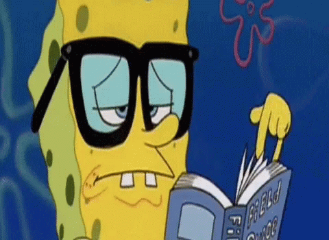 Unimpressed Nerdy Spongebob GIF