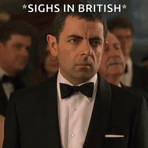 Unimpressed Sighs In British Rowan Atkinson GIF