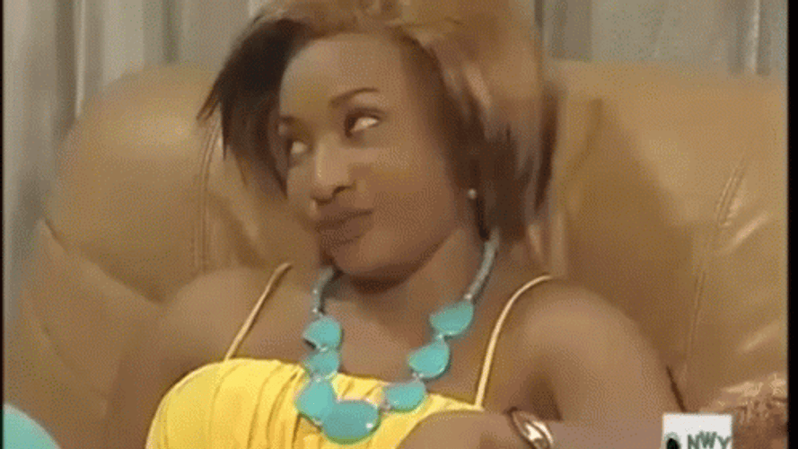 Unimpressed Eye Rolling Lady GIF