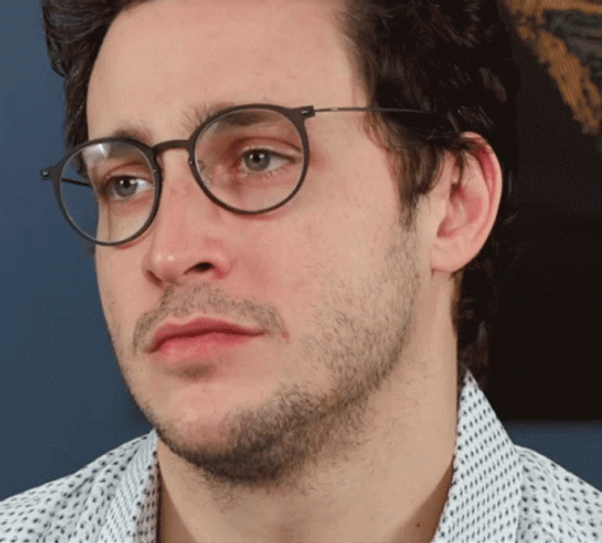 Unimpressed Guy Slow Blinking GIF