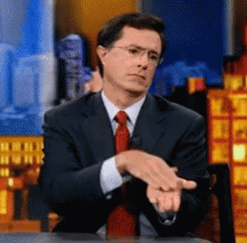Unimpressed Stephen Colbert Sarcastic Claps GIF