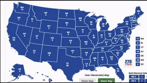 United States Map With 270 States