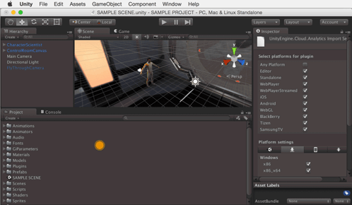 Unity Options Screenshot