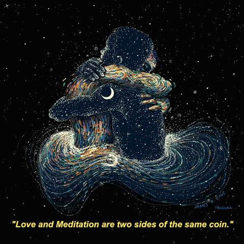 Universe Aesthetic Hug Love Meditation GIF