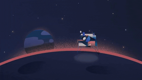 Universe Earth Plane Transitions Animation GIF