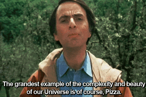 Universe Pizza Carl Sagan GIF