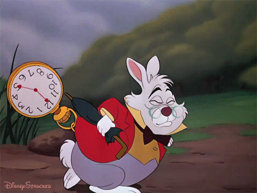 University Clock Running Late Disney GIF