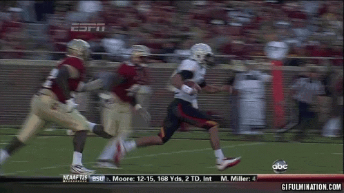 University Of Miami Tackled GIF