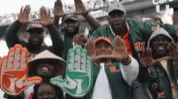 University Of Miami U Hand Sign GIF