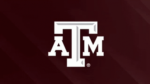 University of Texas A&M Logo on Maroon Background