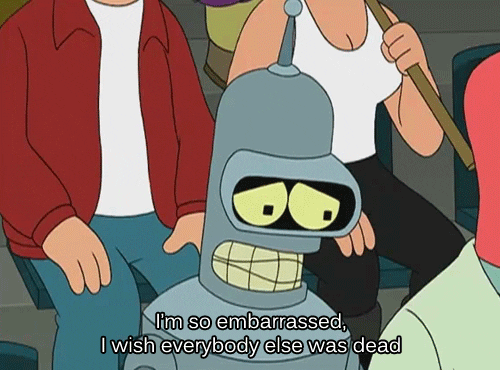 University Presentation Embarrassed Futurama GIF