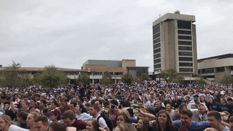 University Students Cheering Teamwork GIF