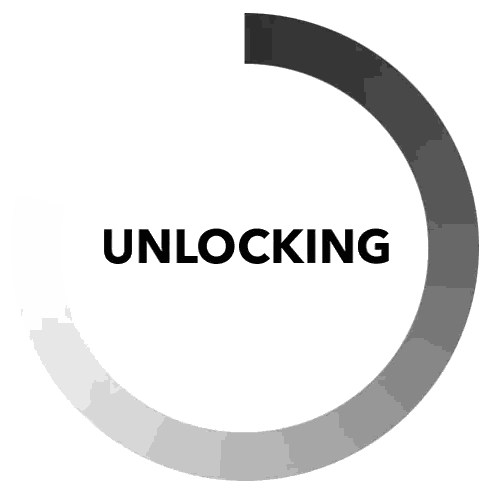 Unlocking Word Inside Black White Circle