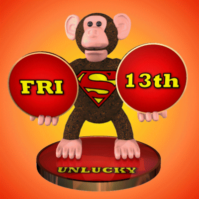 Unlucky Superman Monkey Friday The 13th Meme GIF