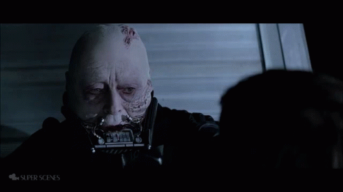 Unmasked Darth Vader Noooo Don't Look GIF