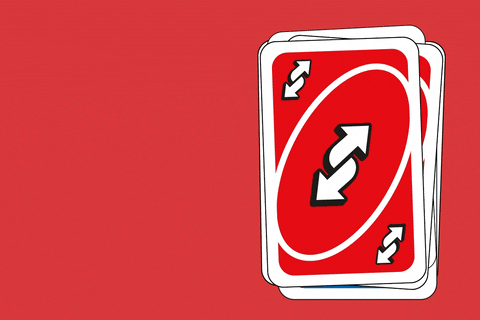 Uno Reverse Card Pile Plus Four GIF