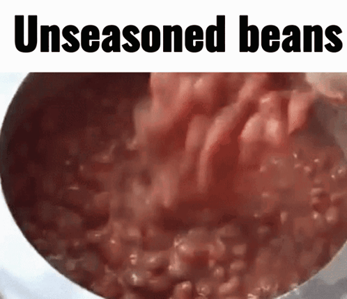 Unseasoned Beans Being Poured