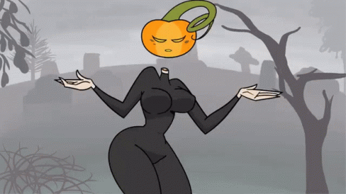 Dancing Pumpkin Anime Girl GIF
