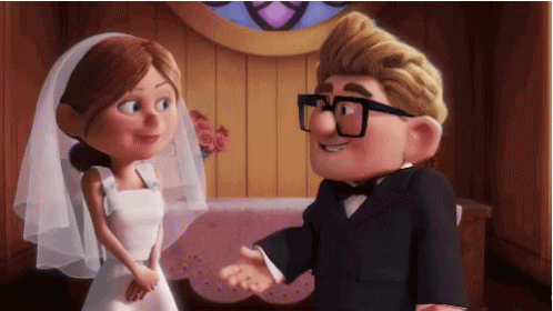 Up Ellie And Carl Wedding GIF