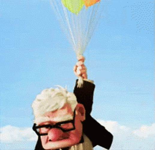 Up Carl Flying In The Sky GIF