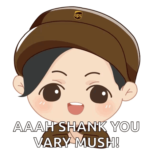 UPS Worker Saying Aaah Shank You Vary Mush