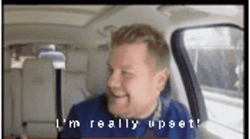 Harry Styles Telling James Corden He's Upset GIF