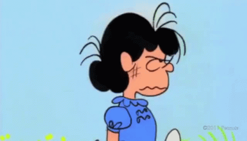 Upset Peanuts Lucy Van Pelt GIF
