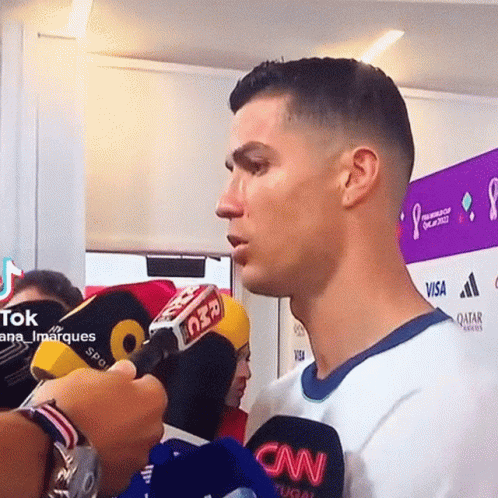 Upset Ronaldo Al Nassr Side Eye Look GIF