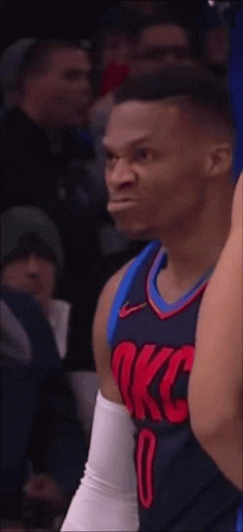 Upset Russell Westbrook GIF