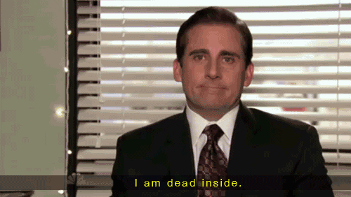 Upset Steve Carell Dead Inside GIF